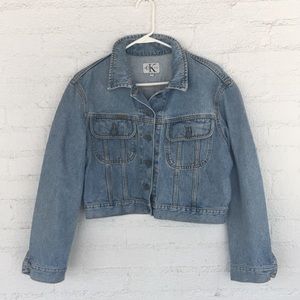 VINTAGE Calvin Klein Cropped Denim Jacket